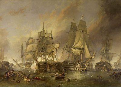 картины, плыть корабль, Трафальгарская битва, море - случайные обои для рабочего стола