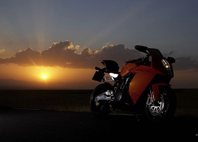 закат, KTM RC8, 2008, мотоциклы - копия обоев рабочего стола