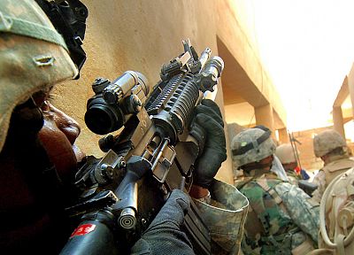 объем, солдаты, пистолеты, M16A4, 5.56x45mm НАТО - обои на рабочий стол