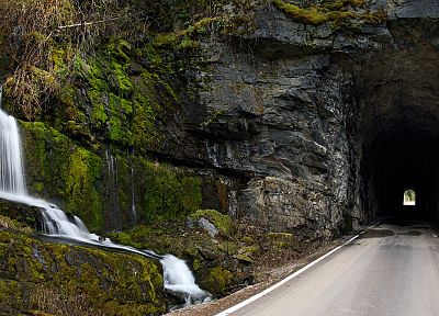 тоннели, Айдахо, юго, дороги, водопады, фотомонтаж - обои на рабочий стол