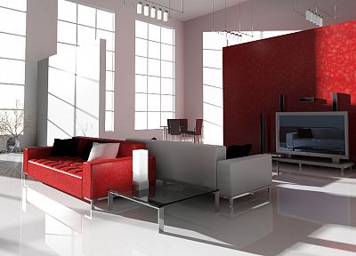 красный цвет, комната, интерьер, мебель, Болгария - случайные обои для рабочего стола