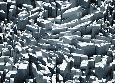 абстракции, цифровое искусство, 3D (трехмерный), города - случайные обои для рабочего стола