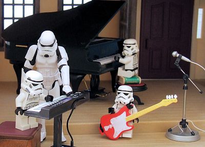 Звездные Войны, пианино, штурмовики, смешное, Lego Star Wars, Лего - копия обоев рабочего стола