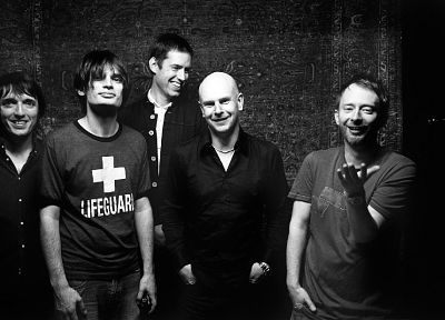 Radiohead, оттенки серого, музыкальные группы, Дэнни Клинч - обои на рабочий стол