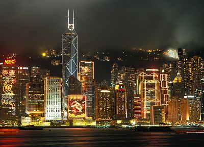 города, горизонты, здания, Гонконг - обои на рабочий стол