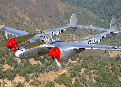 самолет, военный, P-38 Lightning - копия обоев рабочего стола