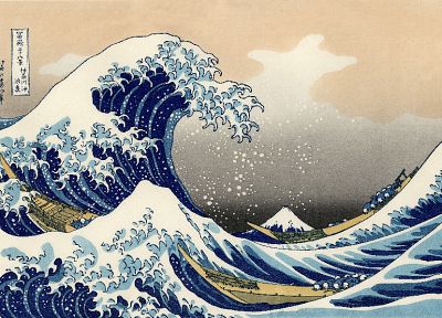 Япония, картины, Welle, Hafen, Большая волна в Канагава, Кацусика Хокусай, Тридцать шесть видов горы Фудзи - копия обоев рабочего стола