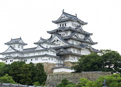 Япония, замки, архитектура, Осака, дом, Замок в Осаке - копия обоев рабочего стола