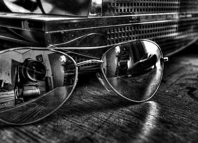 очки, монохромный - случайные обои для рабочего стола