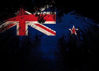 птицы, флаги, Новая Зеландия - обои на рабочий стол