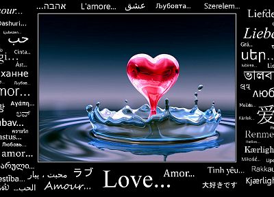 вода, синий, любовь, красный цвет, текст, падение, цитаты, капли воды, сердца, вода сердце, цитаты любви - случайные обои для рабочего стола