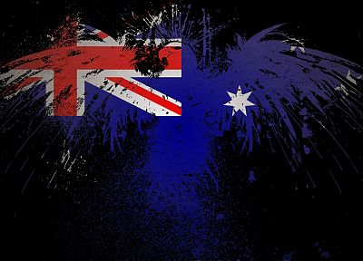 орлы, флаги, Австралия - оригинальные обои рабочего стола