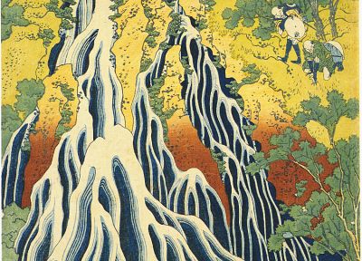 Япония, картины, водопады, Кацусика Хокусай - случайные обои для рабочего стола