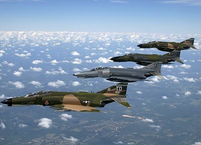 самолет, военный, F - 4 Phantom II - случайные обои для рабочего стола