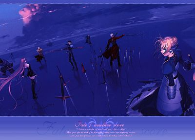 Fate/Stay Night (Судьба), Гильгамеш, Type-Moon, Сабля, Райдер ( Fate / Stay Night ), Арчер ( Fate / Stay Night ), Lancer ( Fate / Stay Night ), Fate series (Судьба) - копия обоев рабочего стола