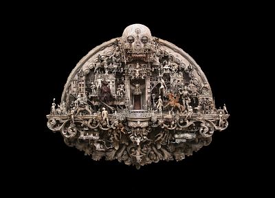 скульптуры, Крис Кукси, темный фон - копия обоев рабочего стола