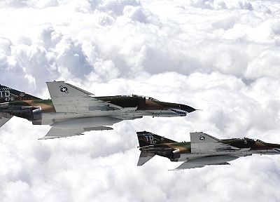 самолет, F - 4 Phantom II, небо - обои на рабочий стол