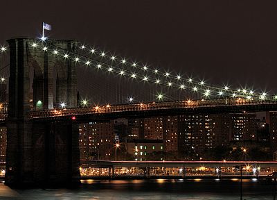 города, мосты, городской, здания, Нью-Йорк - оригинальные обои рабочего стола