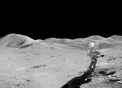 Луна, астронавты, Moon Landing - оригинальные обои рабочего стола