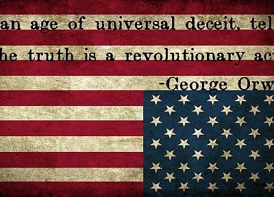 цитаты, революция, 1984, флаги, США, Джордж Оруэлл - оригинальные обои рабочего стола