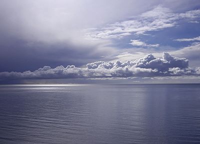 вода, океан, облака, море - оригинальные обои рабочего стола