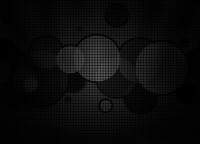 абстракции, черный цвет, круги, геометрия - обои на рабочий стол