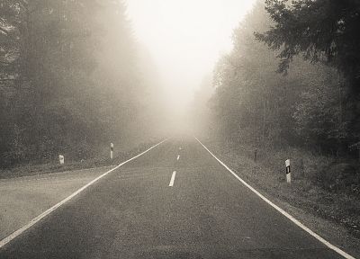 туман, туман, дороги - случайные обои для рабочего стола