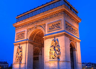 Париж, архитектура, здания, Триумфальная арка - обои на рабочий стол