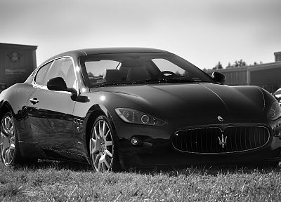 автомобили, Maserati, оттенки серого, транспортные средства - обои на рабочий стол
