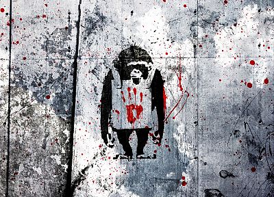 граффити, Бэнкси, стрит-арт - случайные обои для рабочего стола