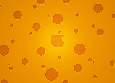 желтый цвет, Эппл (Apple), точки - случайные обои для рабочего стола