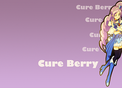 Pretty Cure, простой фон, Лечение Берри - оригинальные обои рабочего стола