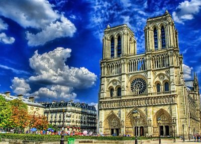 Париж, соборы, HDR фотографии - случайные обои для рабочего стола