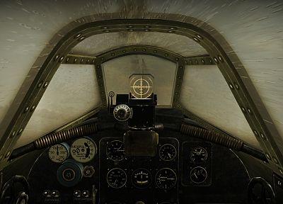 видеоигры, самолет, кокпит, Вторая мировая война, IL - 2 Штурмовик - случайные обои для рабочего стола