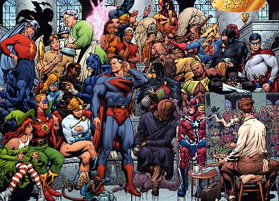DC Comics, комиксы, супермен, супергероев, Девочка Власти, Вспышка, Общество Справедливости Америки - похожие обои для рабочего стола