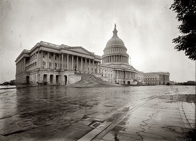 Вашингтон, оттенки серого, капитал - обои на рабочий стол