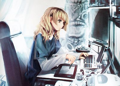 Оекаки Musume, оригинальные персонажи - обои на рабочий стол