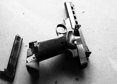 пистолеты, пистолеты, оттенки серого, монохромный - случайные обои для рабочего стола