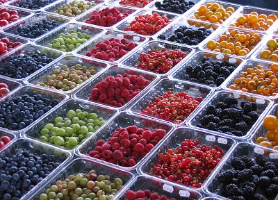 фрукты, еда, виноград, малина, помидоры, черника - похожие обои для рабочего стола