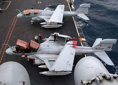 самолет, военный, военно-морской флот, самолеты, транспортные средства, авианосцы, EA- 6B Prowler, VAQ - 132 Scorpions - случайные обои для рабочего стола