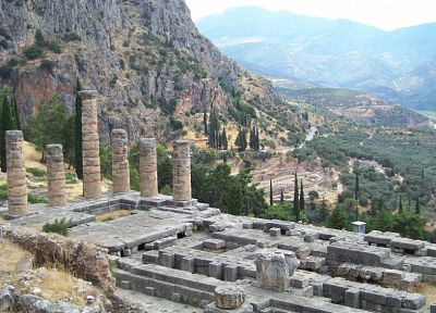 руины, Греция, Аполлон греческого бога - копия обоев рабочего стола