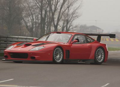красный цвет, автомобили, Феррари, транспортные средства, суперкары, трек, Ferrari 550 GT, вид спереди угол - оригинальные обои рабочего стола