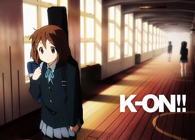 K-ON! (Кэйон!), школьная форма, Hirasawa Юи, аниме девушки - обои на рабочий стол