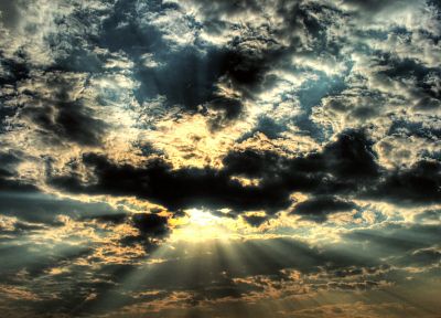 облака, Солнце, небо - копия обоев рабочего стола