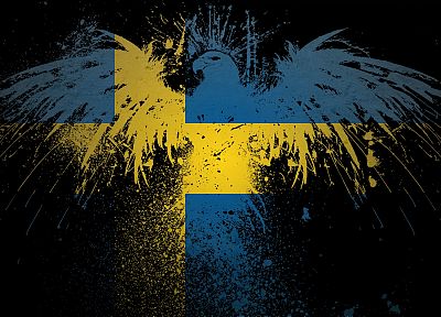 Швеция, орлы, флаги - случайные обои для рабочего стола