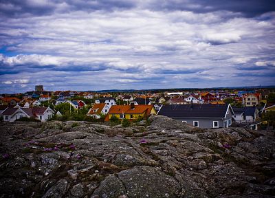 горизонты, Швеция, дома, деревни - случайные обои для рабочего стола