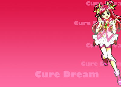 Pretty Cure, простой фон, Лечение Мечта - случайные обои для рабочего стола