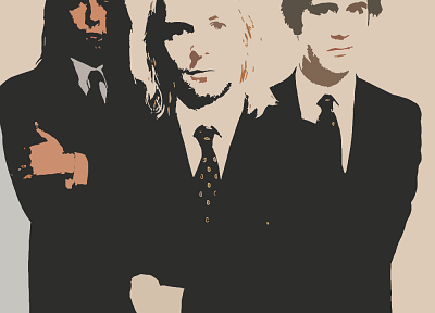 Nirvana, Дэйв Грол, Курт Кобейн, Крис Новоселич - обои на рабочий стол