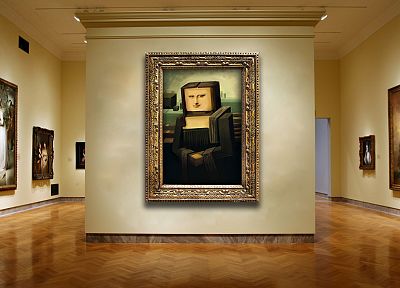Мона Лиза, Minecraft - оригинальные обои рабочего стола