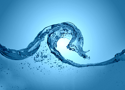 вода, синий, волны - оригинальные обои рабочего стола
